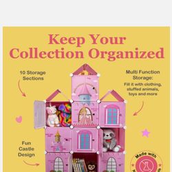 Lilly's Love Cube Castle Children's Toy Storage - Pink Princess 10 Grids