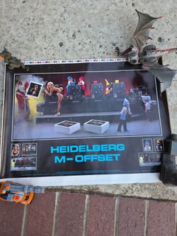 vintage poster advertising the Heidelberg M-Offset printing press
