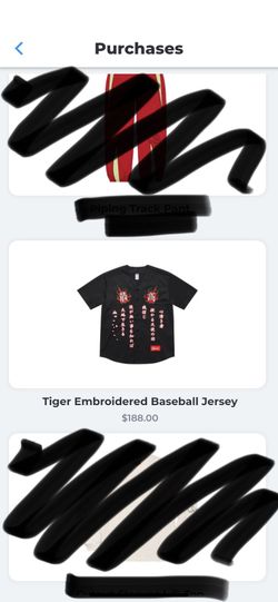 Tiger Embroidered Baseball Supreme Jersey for Sale in San Jose