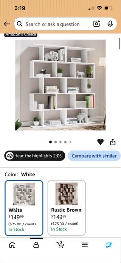 White book shelf