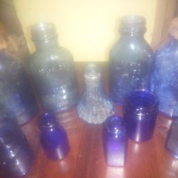 Rare Collectible Antique Blue Cobalt Glass