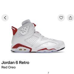 Jordan 6 Retro Red Oreo (9.5)