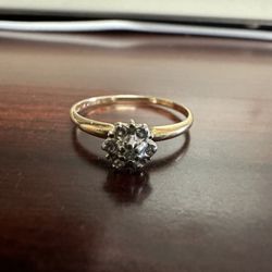 14 Karat Gold Ring With Diamonds 