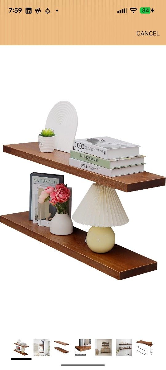 WELLAND Allen 8" Deep Floating Shelves Set of 2 Reclaimed Wood Wall Shelf Rustic Wall Mount Shelf ( Set of 2, 36 inch)
New in Box
Originally $40