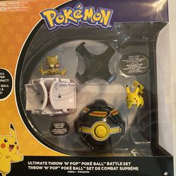 Pokémon Pikachu And Abra Ultimate Throw ‘N’ Pop Set