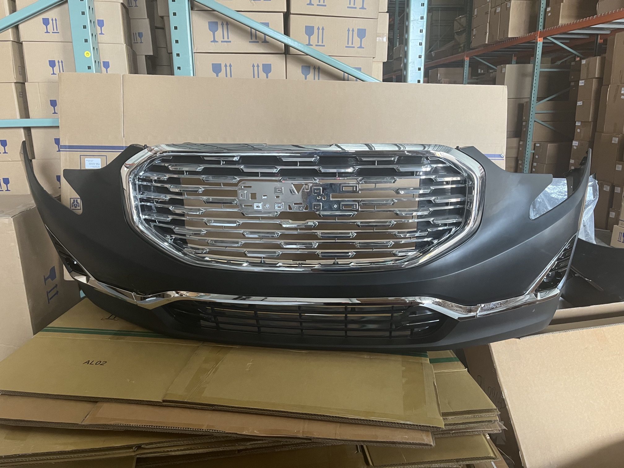 For 2018 2019 2020 2021 Front Bumper Assembly For GMC Terrain With Grilles And Foglights 