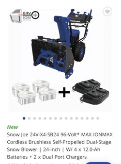 Snow Joe 24in 96V Max Cordless Snow Blower