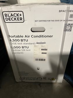 Black & Decker 4,000 BTU (8,000 BTU ASHRAE) Portable Air Conditioner with Remote Control