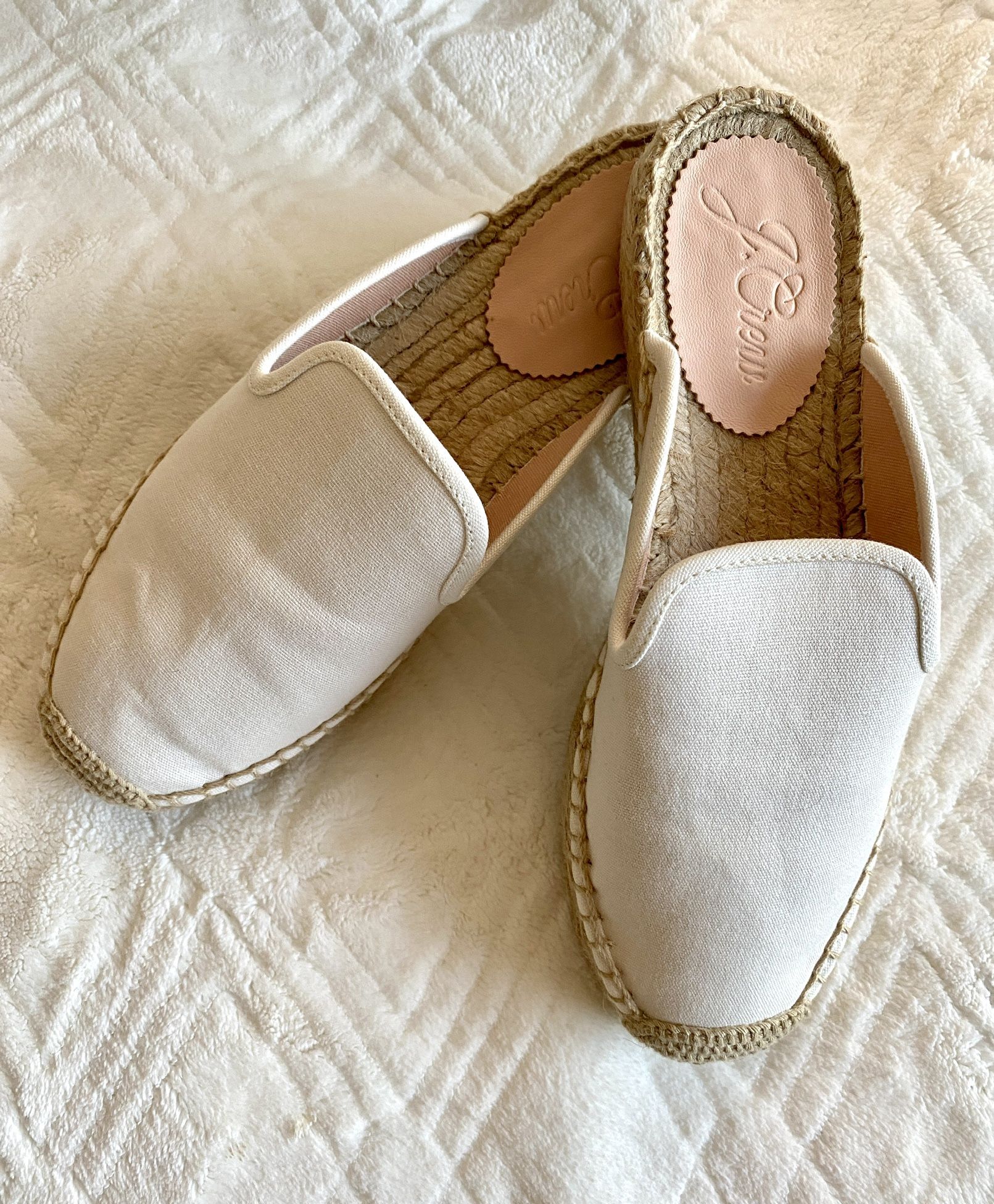 J. Crew Cotton Canvas Espadrille Mules