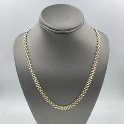 10KT YELLOW GOLD 24” ROLEX LINK CHAIN 6.00MM 19.6GR