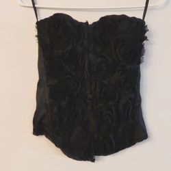 Vintage Black Charlotte Russe Corset Top Size S
