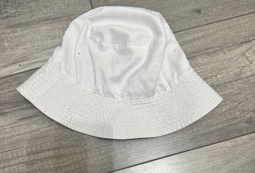 White and Pink Toddler Bucket Sun Hat