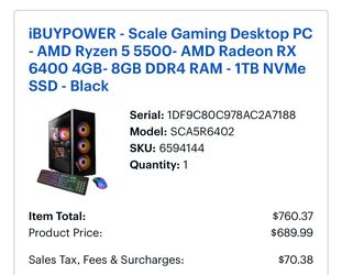 Gaming desktop PC (WHOLE SETUP)