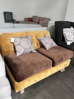 ARMLESS LOVESEAT - BRAND NEW 