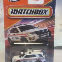 Matchbox 2016 Ford Interceptor Utility #96/125 Police White Case A 2025