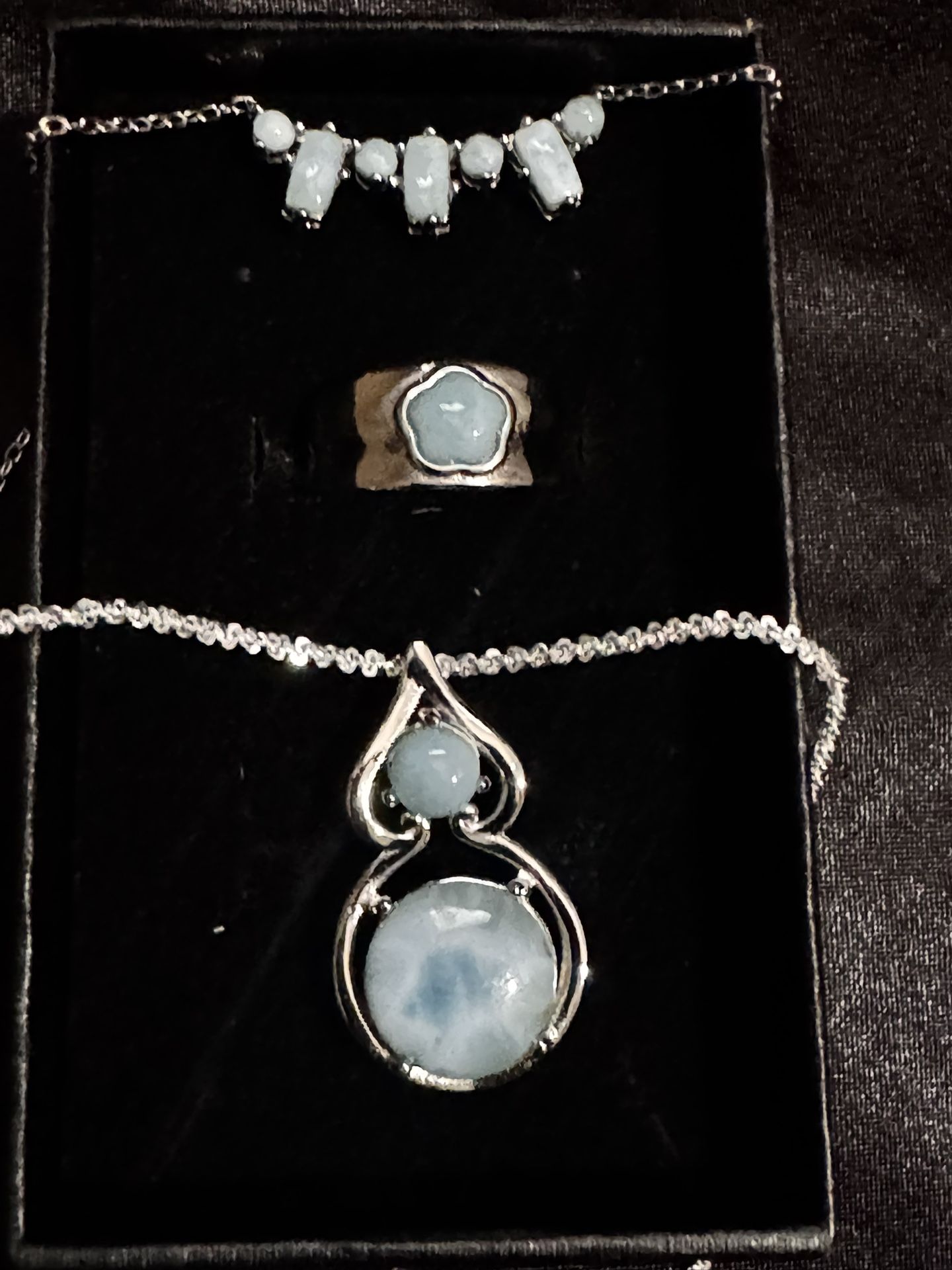 Larimar pendant On 925 Sterling Silver bundle