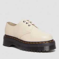 Dr. Martens Beige Platform Shoes