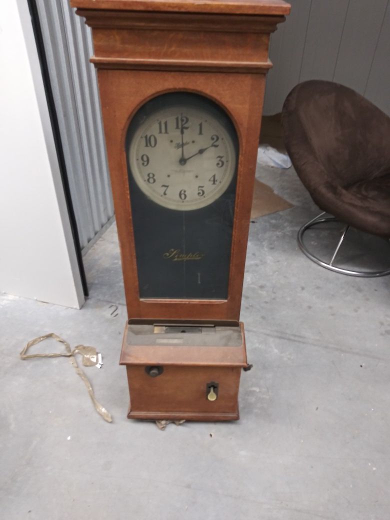 Simplex. Time recorder Antique clock