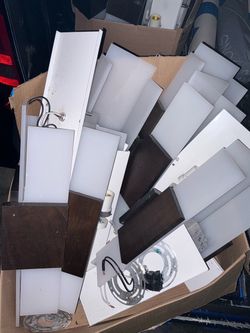 Lot of Light Fixture Parts and Panels
