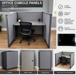 Office Cubicle Panels with Desk