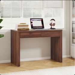 Walnut Wood Writing Desk with Two Drawers