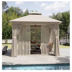 New In Box!10x10 Gazebo, Metal Frame, Fabric Top