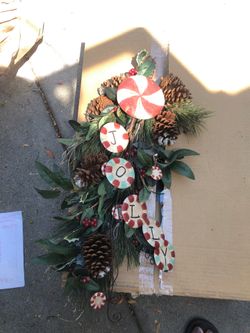 Vintage Christmas Door Wreath JOLLY