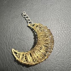 Vintage Crescent Moon Necklace Pendant Charm