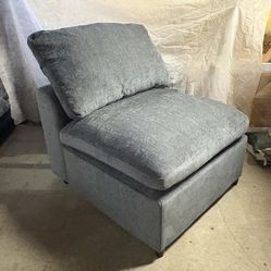 New gray chenille accent chair Super soft extra thick seat cushion