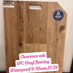 SPC Vinyl Flooring, Waterproof, 8 mm $1.79/sqft Autumn Specials