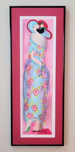 Linda Le Kinff Welcome 239/350 Hand Signed Serigraph with COA & Appraisal 18x46"