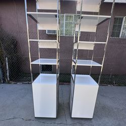 West Elm Industrial Modular Open And Close Shelf Units Bookcases Cabinets Bookshelves .