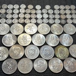 🔥 Silver Coin Lot – Mexican Silver + 90% U.S. Dimes – Almost 17 oz! 🔥 
