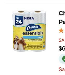 Charmin Toilet Paper 6 Rolls Mega 