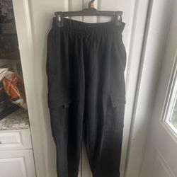 Sweatpants Pro club Black Size Small Elastic Waist Adult