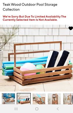 Pottery Barn Teak Wood Pool Organizer