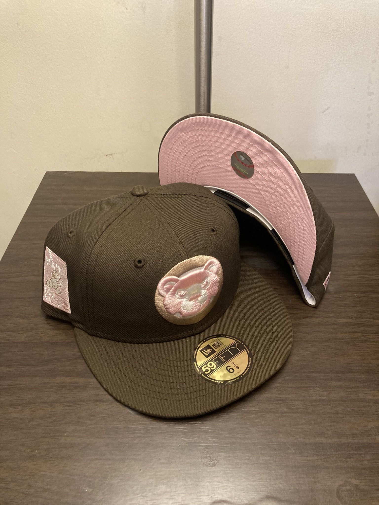 New Chicago Cubs New Era Hat Brown Pink Uv