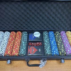 Poker Chip Set Crown Theme