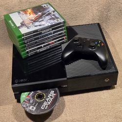 THE ORIGINAL MICROSOFT XBOX ONE VIDEO GAME SYSTEM BUNDLE w/8 GAMES XB1 DISK CONSOLE