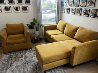 Sectional couch with lounge & chair