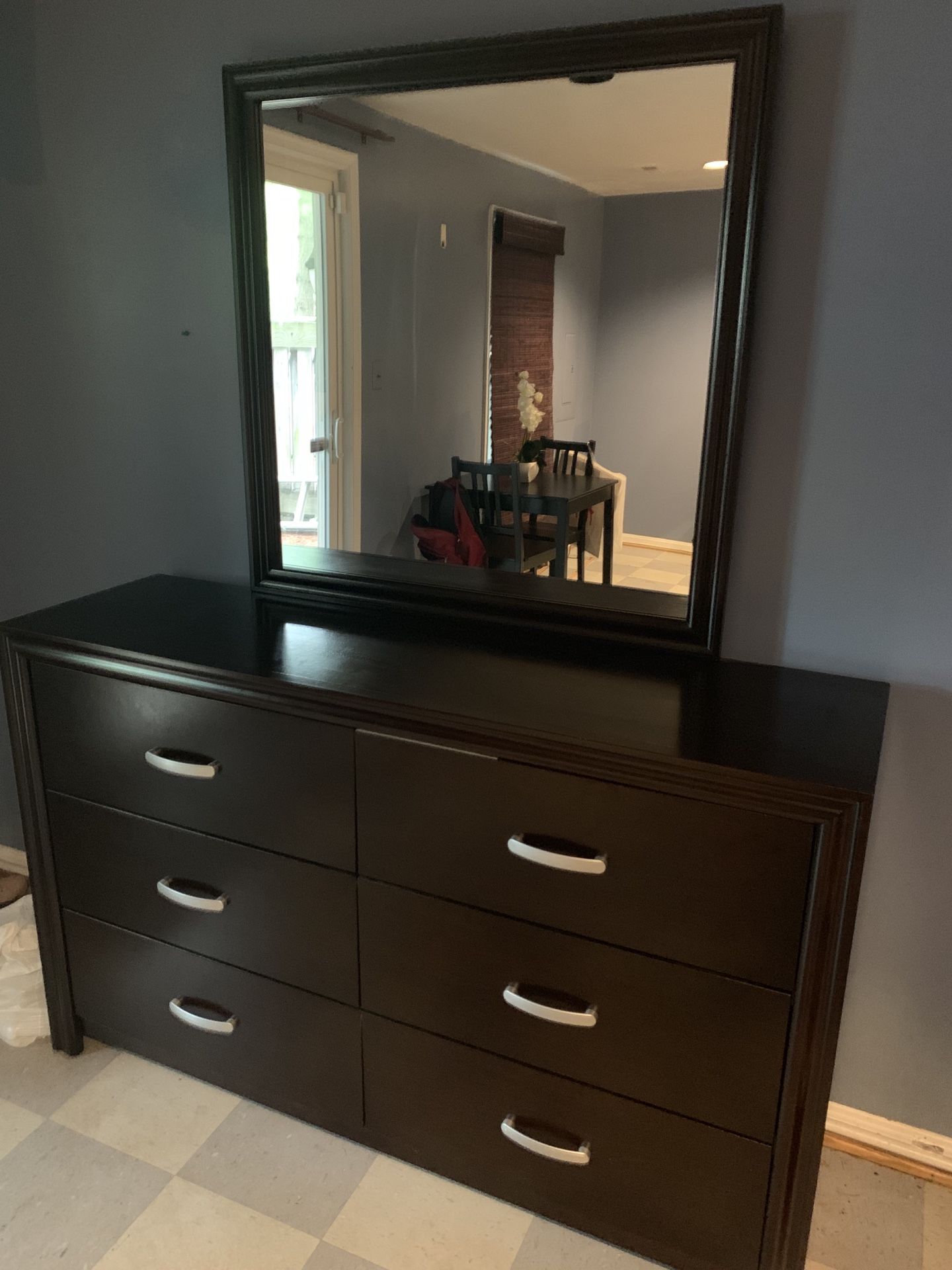 Dresser and mirror