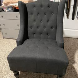 Gray Wingback Chair