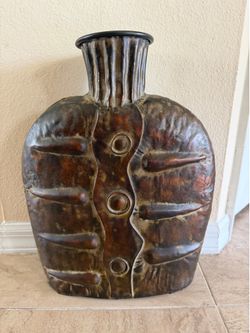 Metal Vase Decorative Accent