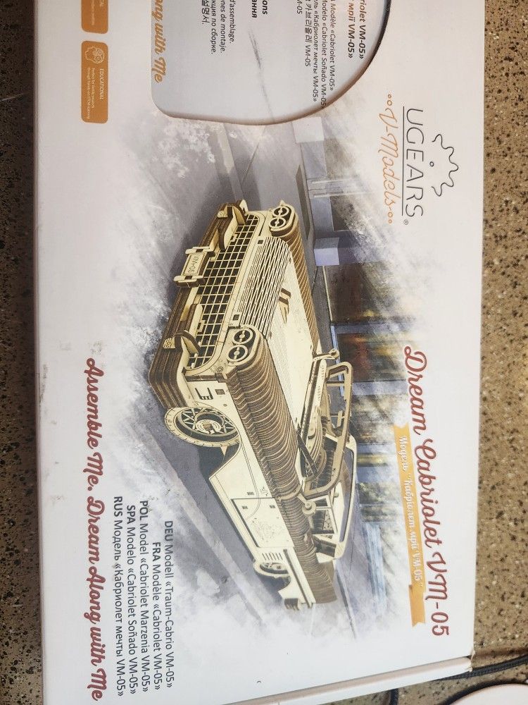 UGears Mechanical Wooden 3D Puzzle Model Dream Cabriolet VM-05.b14