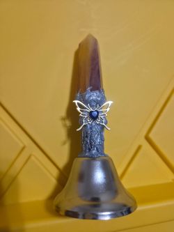 Crystal Tower Bell with Butterfly Charm
