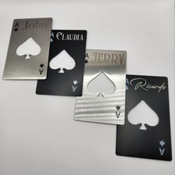 Personalised Ace Card Bottle Opener