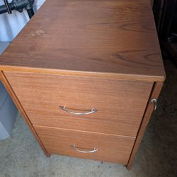 Locking Wood File Cabinet