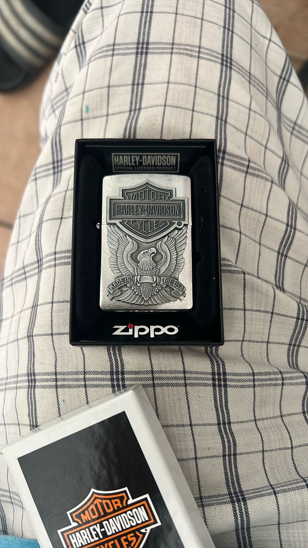 Metal Harley Davidson Zippo Lighter Brand New In Box