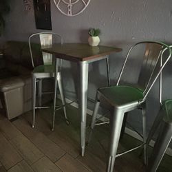 3 Piece High Top Table And Chairs. (I Have 2 Sets) $150 Each Set