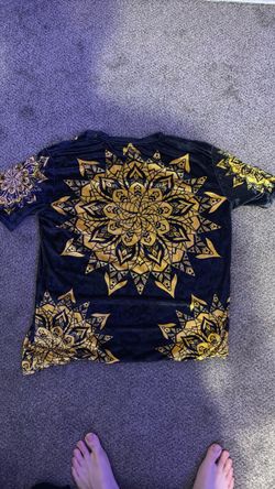 Black and Gold Mandala Graphic T-Shirt